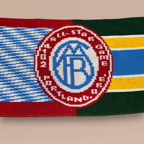 Sports Scarf Contrast Knit Fringed Scarf 2014 All Star Game Portland Oregon - Picture 3 of 12